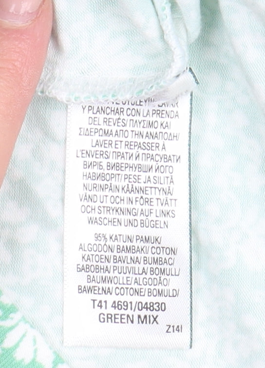 Marks & Spencer Women's Green Floral Blouse 10