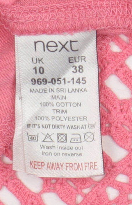 Next Women's Pink Basic T-Shirt - Size 10