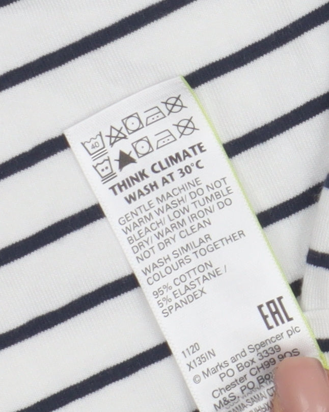 Marks and Spencer Women’s White Striped Camisole Tank