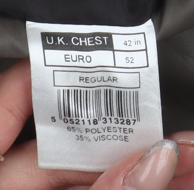 Karl Jackson Men's Grey Blazer, Size 42, Regular Fit