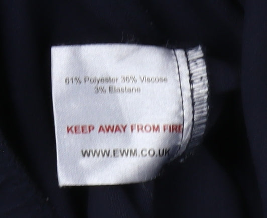 EWM Women's Blue Straight Trousers Size 14