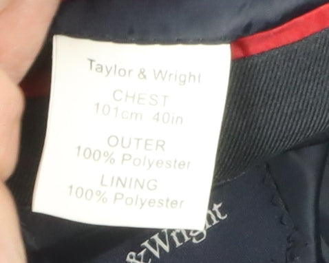Taylor & Wright Men's Black Blazer, 40R, Regular Fit