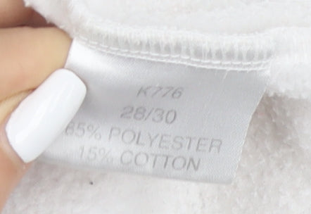 Damart Women's White Long Sleeve Button Sweater