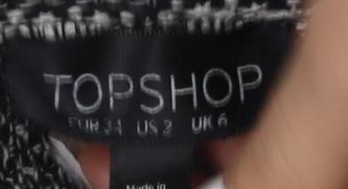 Topshop Women's Black Striped Mock Neck Jumper Size 6