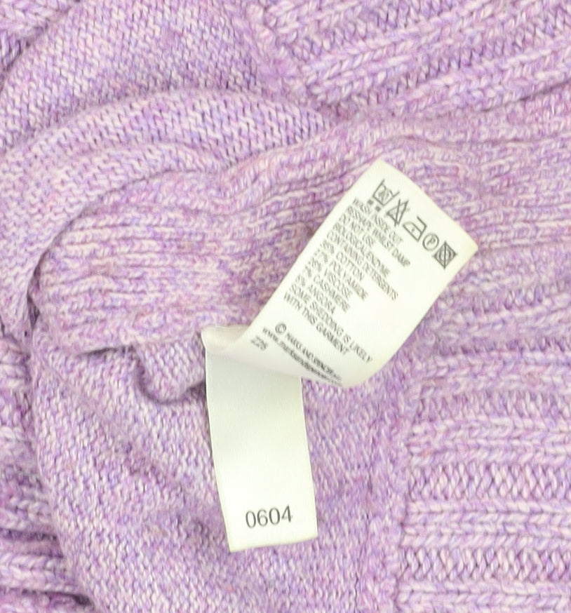 Marks & Spencer Women's Purple Roll Neck Jumper, Size 10