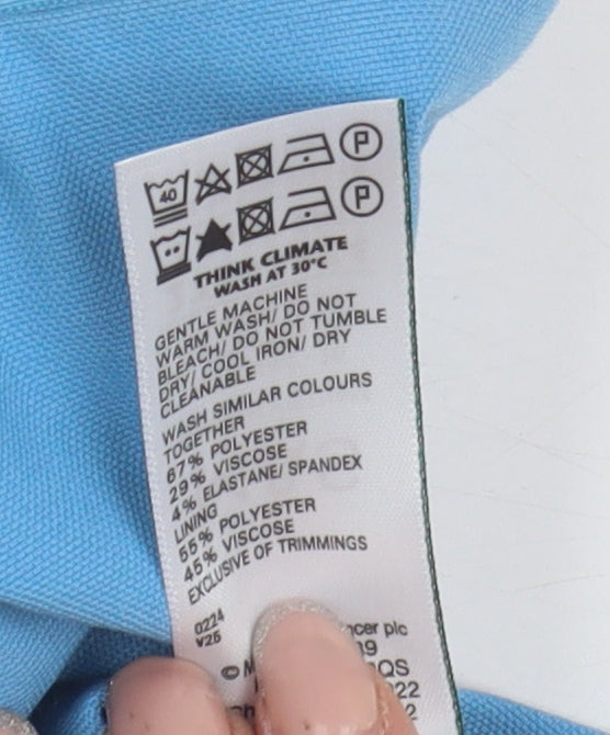 Marks & Spencer Women Blue Button Tank Top