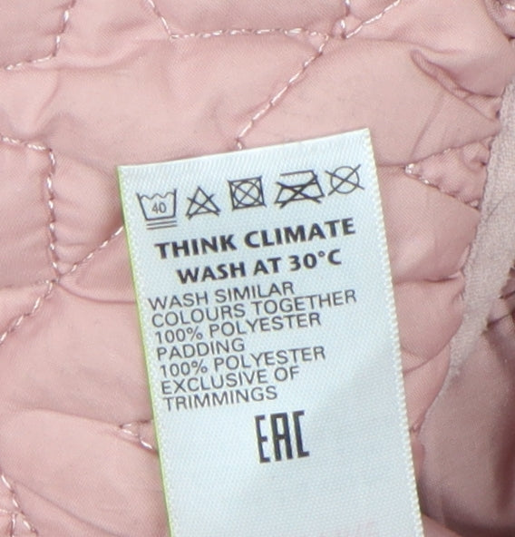 Marks & Spencer Girls Pink Quilted Puffer Jacket 4-5 Years