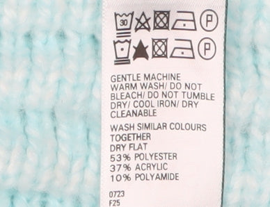 Marks & Spencer Women’s Blue Mock Neck Jumper L