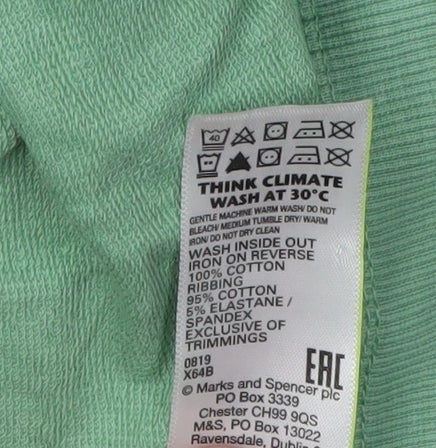 Marks & Spencer Girls Green Pullover Hoodie 14-15 Years
