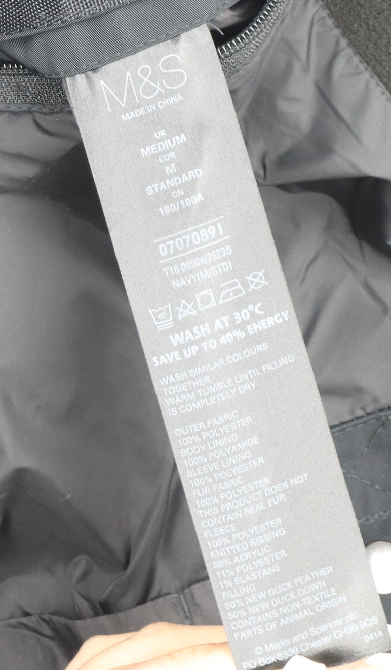 Marks & Spencer Men's Black Medium Overcoat Jacket