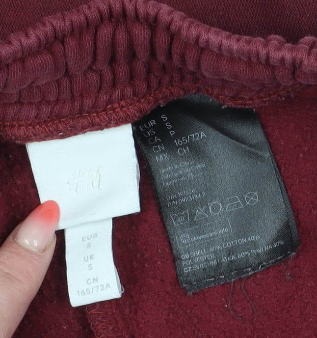 H&M Women's Red Jogger Trousers, Size S
