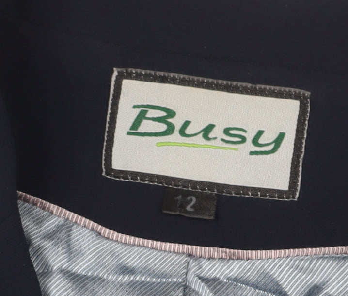 Busy Women's Blue Classic Blazer, Size 12