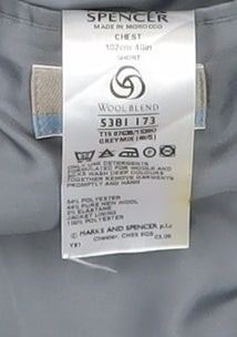 Marks & Spencer Men's Grey Blazer Size 40S Regular Fit