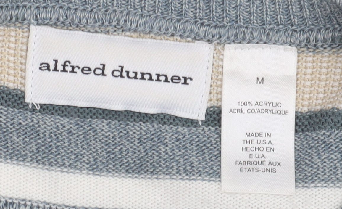 Alfred Dunner Women's Multicoloured Striped Cardigan M