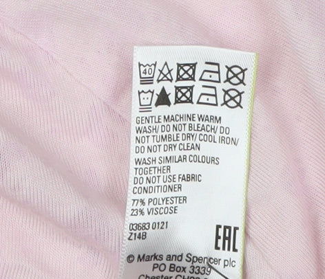 Marks & Spencer Women's Pink T-Shirt Size 12