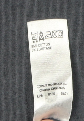Marks & Spencer Grey Unisex T-Shirt, M, Casual Classic
