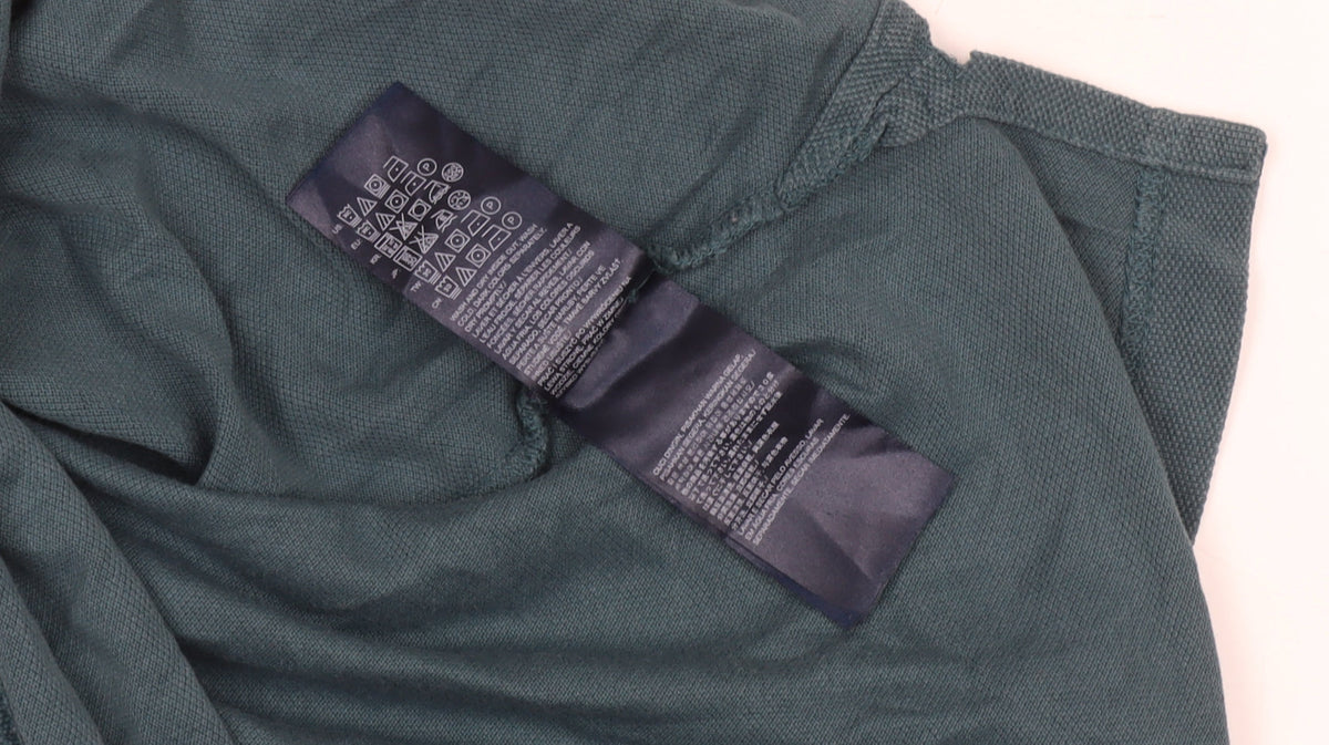 Tommy Hilfiger Green Men's Polo, Size L, Comfortable Slim Fit