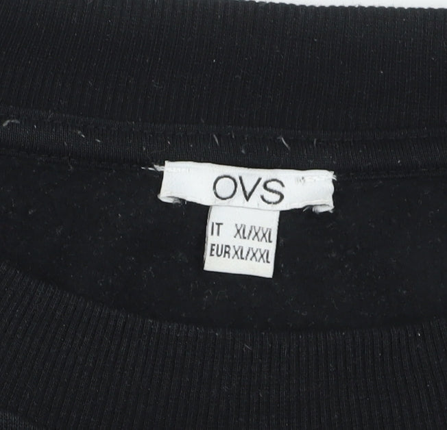 OVS Unisex Black Pullover Sweatshirt XL