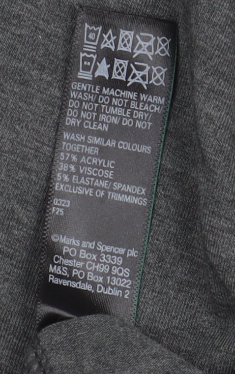Marks & Spencer Black Long Sleeve Basic T-Shirt