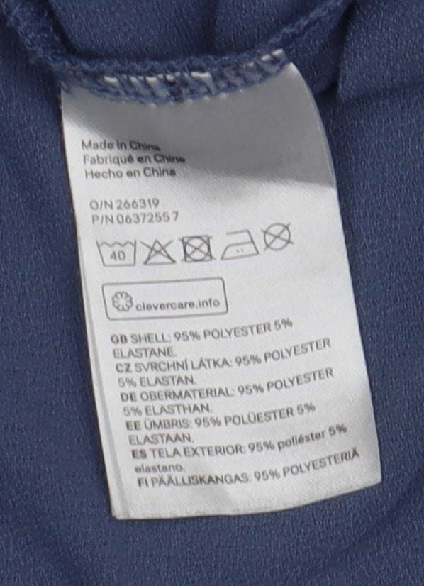H&M Women's Blue 3/4 Sleeve Shift Dress Size 12