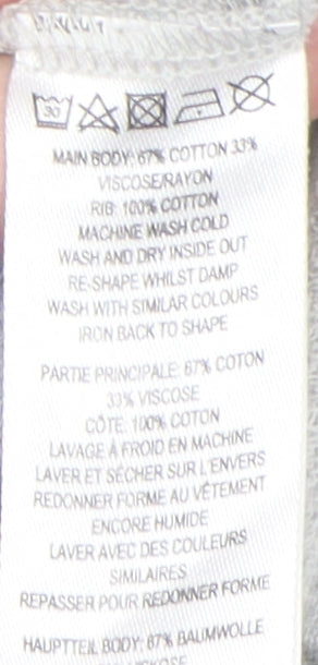 Brand and care label for French Connection Women's Grey jumper, size S