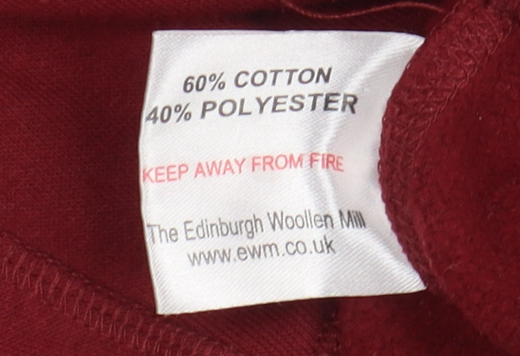 James Pringle Red Pullover Sweatshirt M Unisex Casual