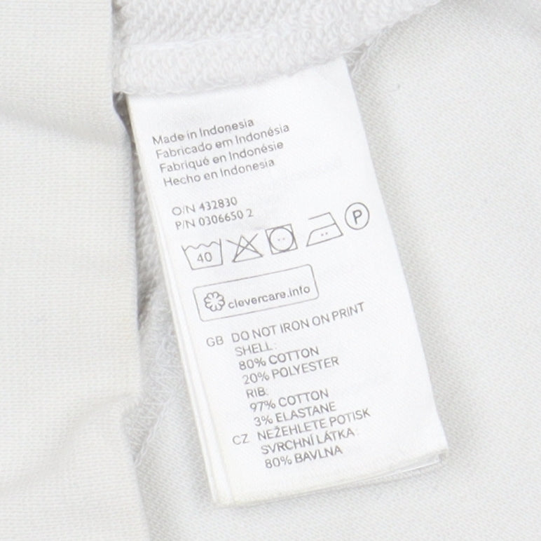H&M Men's White Good Vibes Sweatshirt Size UK 10