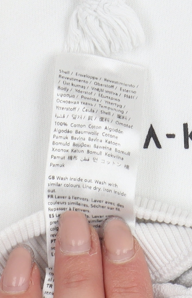 NA-KD Women's White Pullover Hoodie - Size M