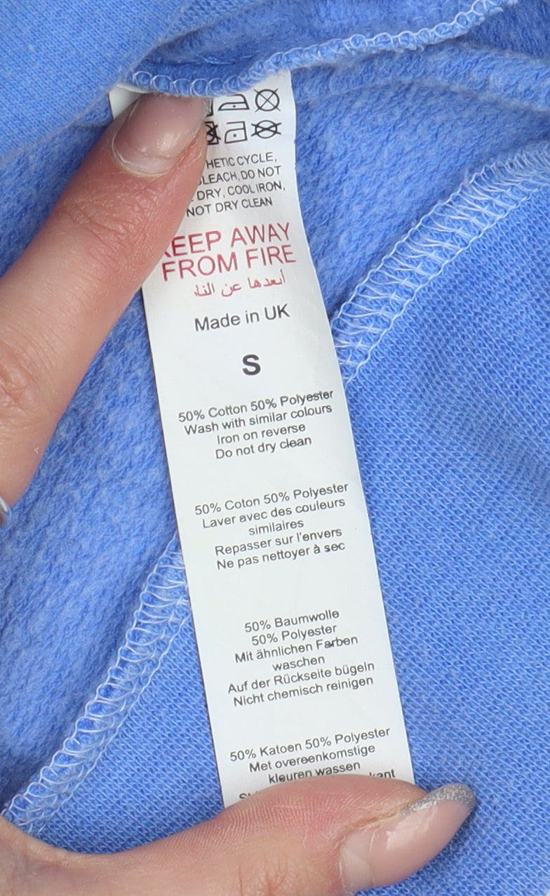 PrettyLittleThing Women's Blue Pullover Hoodie Size S