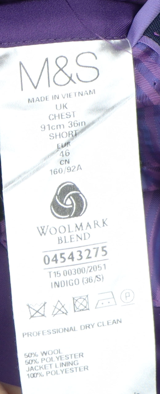 Marks & Spencer Men's Indigo Blazer 36S