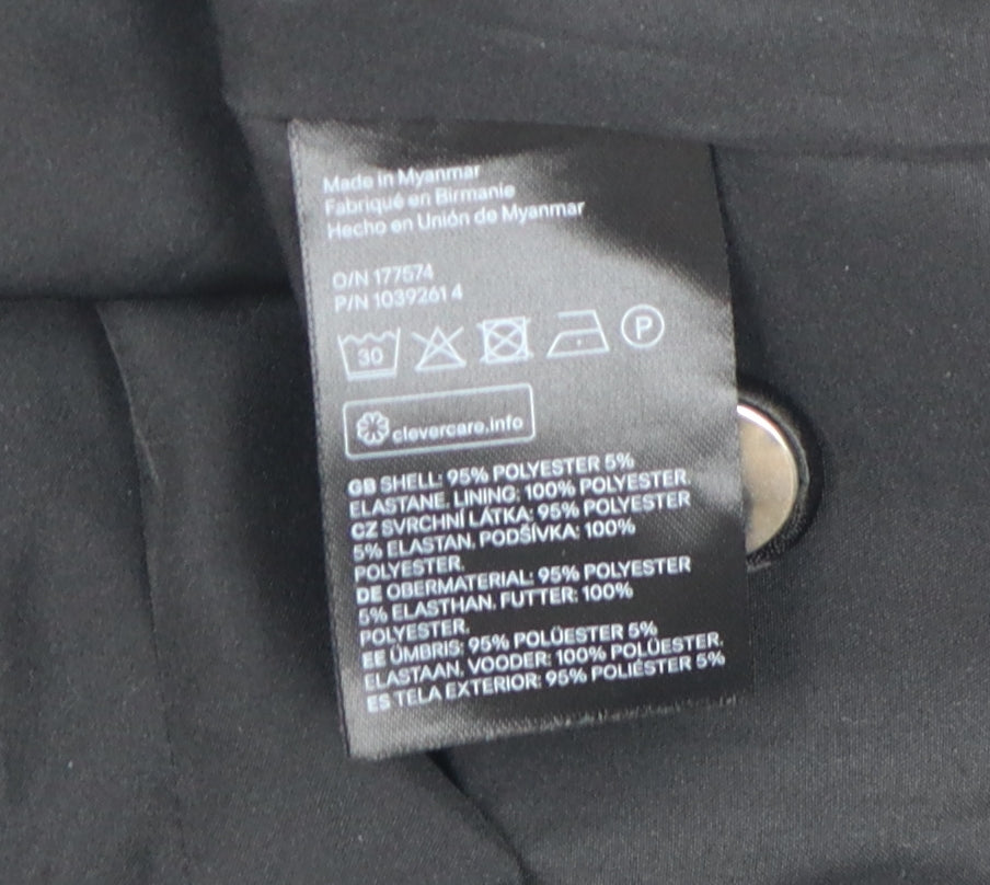 H&M Women's Black Blazer 2XS Button Classic Jacket