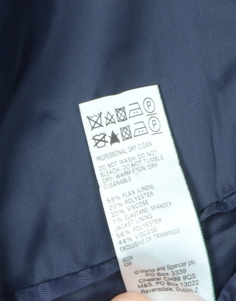 Marks & Spencer Men's Blue Blazer - Size 40R