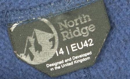 North Ridge Women's Blue Hooded Mid-Length Jacket
