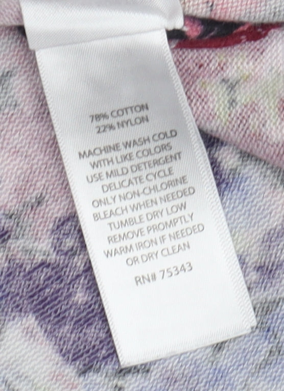 Adrienne Vittadini Women's Multicolour Floral 3/4 Sleeve Blouse