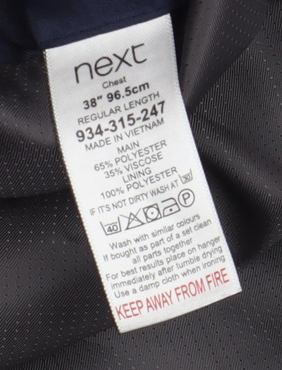 Next Men's Blue Blazer 38R Regular Single-Breasted