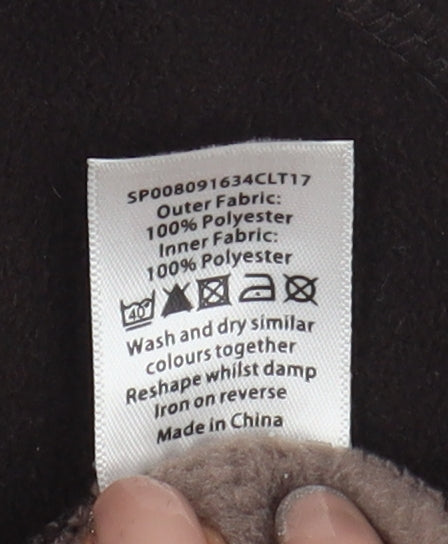 Bonmarché Women's Brown Fleece Hooded Jacket M