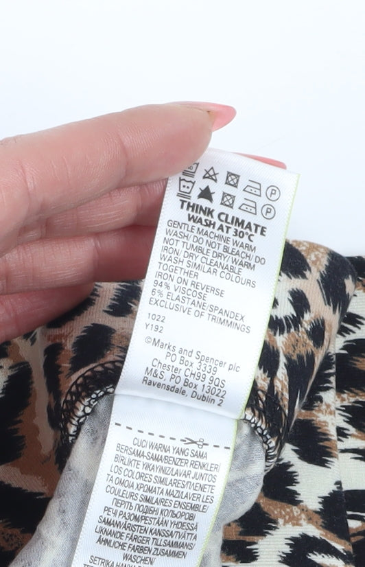 Marks & Spencer Women's Animal Print Leggings Size 6