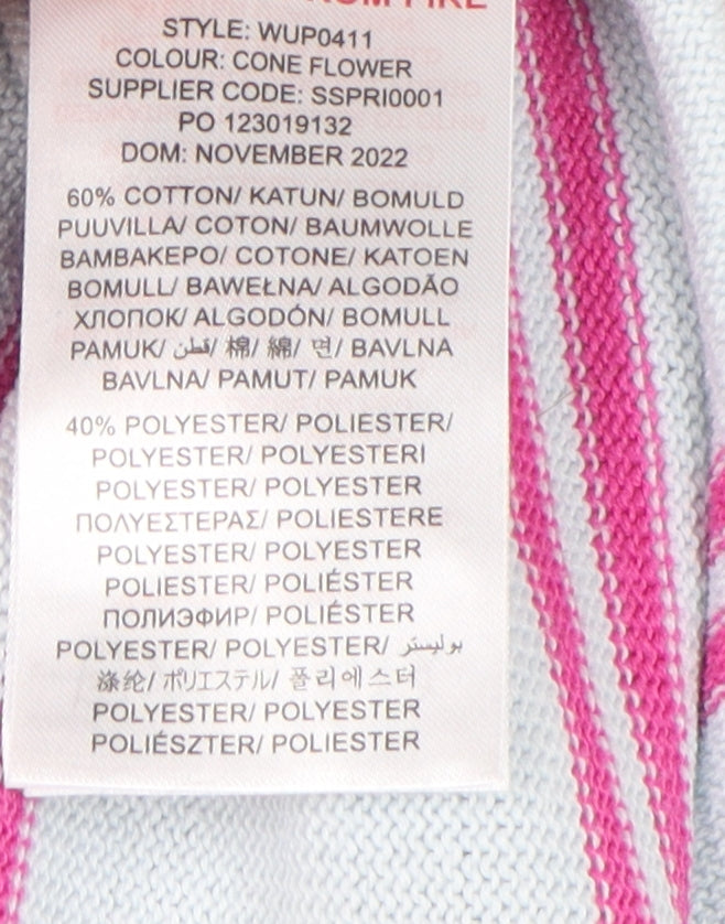 U.S. Polo Assn. Women's Blue Striped Pullover Jumper S