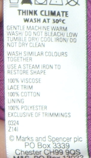 Marks & Spencer Girls Purple Playsuit 11-12 Years