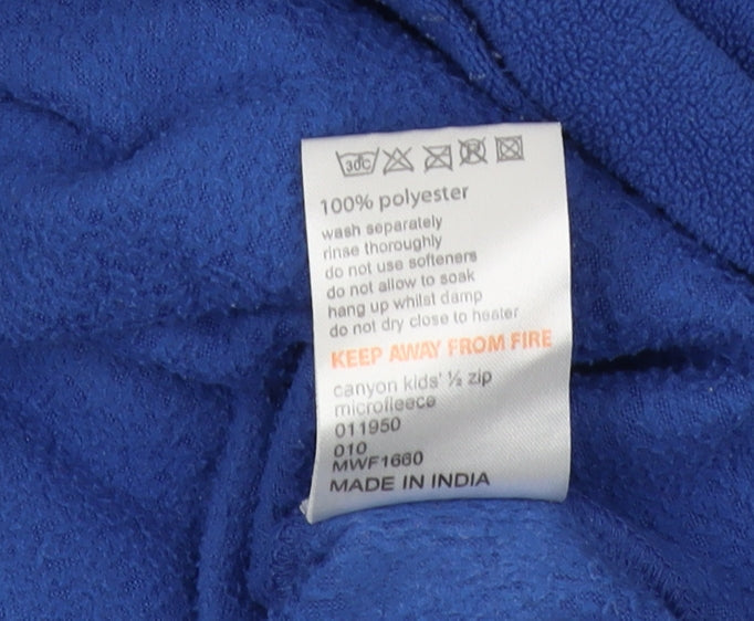 Mountain Life Boys Blue Fleece 1/2 Zip Sweatshirt 11-12 Years