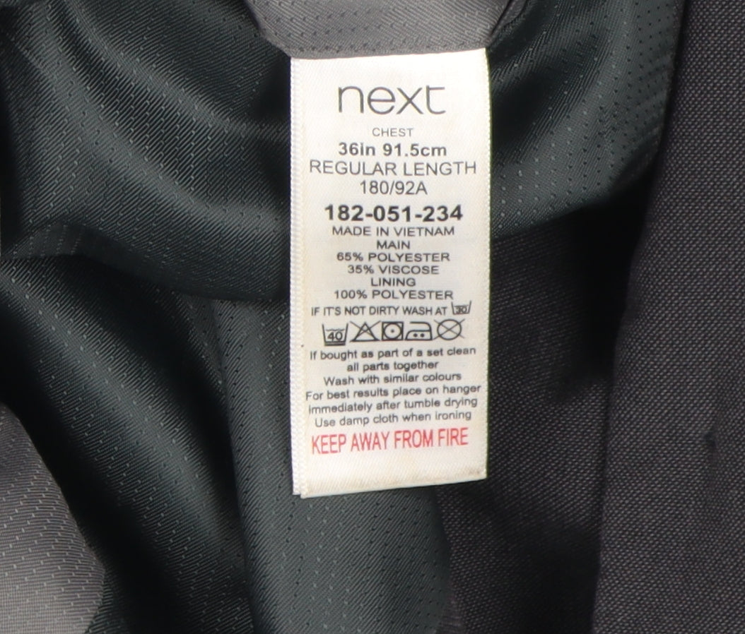 Next Men's Black Blazer, 36R Regular Fit, Classic Style