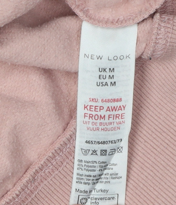 New Look Women's Pink Pullover Sweatshirt M