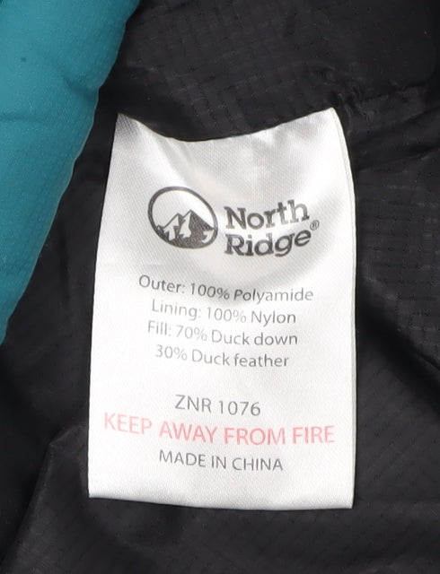North Ridge Women's Green Puffer Waistcoat Size 10