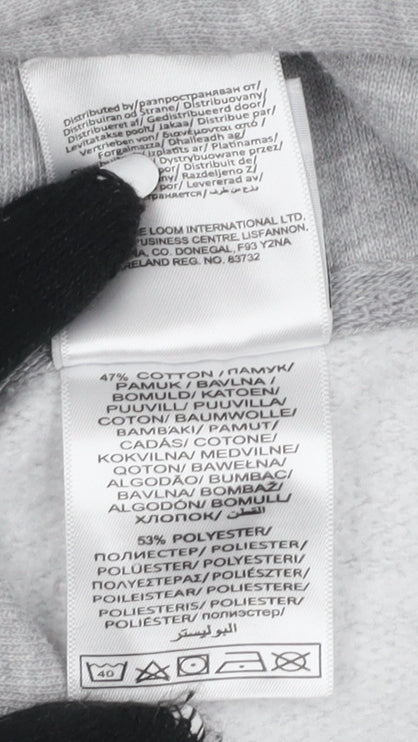 Russell Grey Unisex Hoodie - Small, Comfortable Logo Style