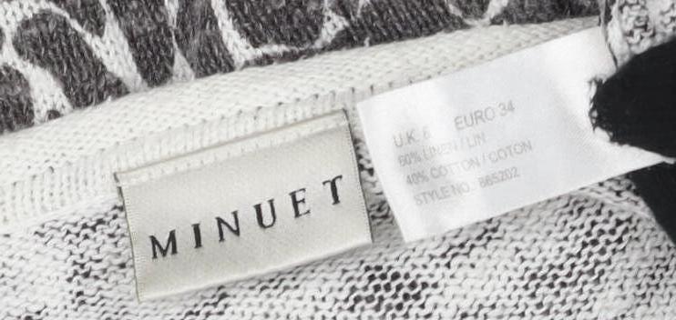 Minuet Women's Grey Cardigan, Size 8, V-Neck, Button Accents