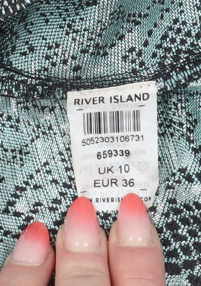 River Island Women's Animal Print Pencil Skirt, Size 10