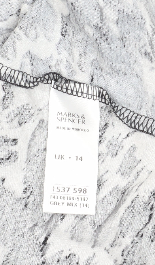 Marks & Spencer Women's Grey Animal Print Blouse