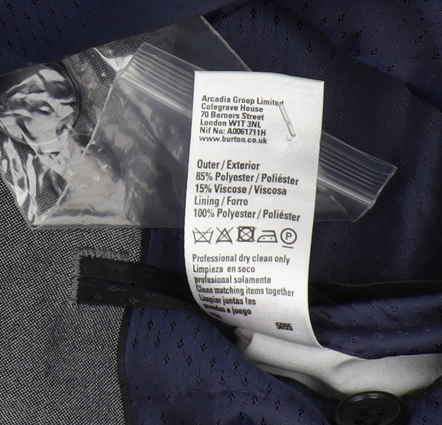 Burton Grey Slim Fit Blazer, Men, 40R Chest, Formal