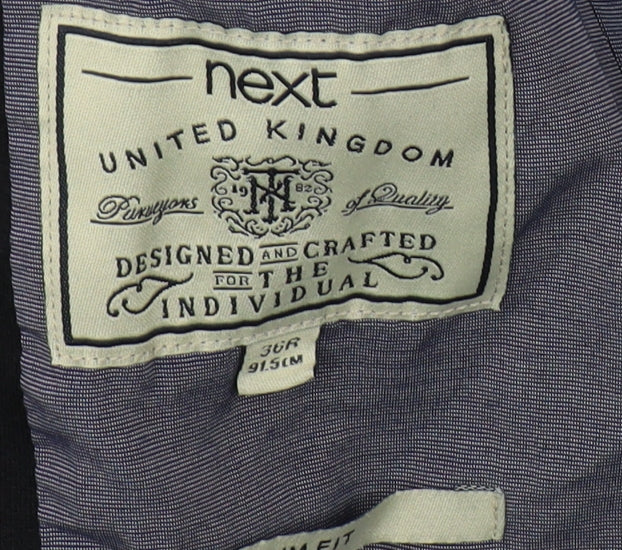 Next Men's Black Regular Fit Blazer 36R