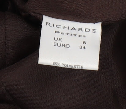 Richards Women's Brown Blazer - Size 6, Lined, Petites
